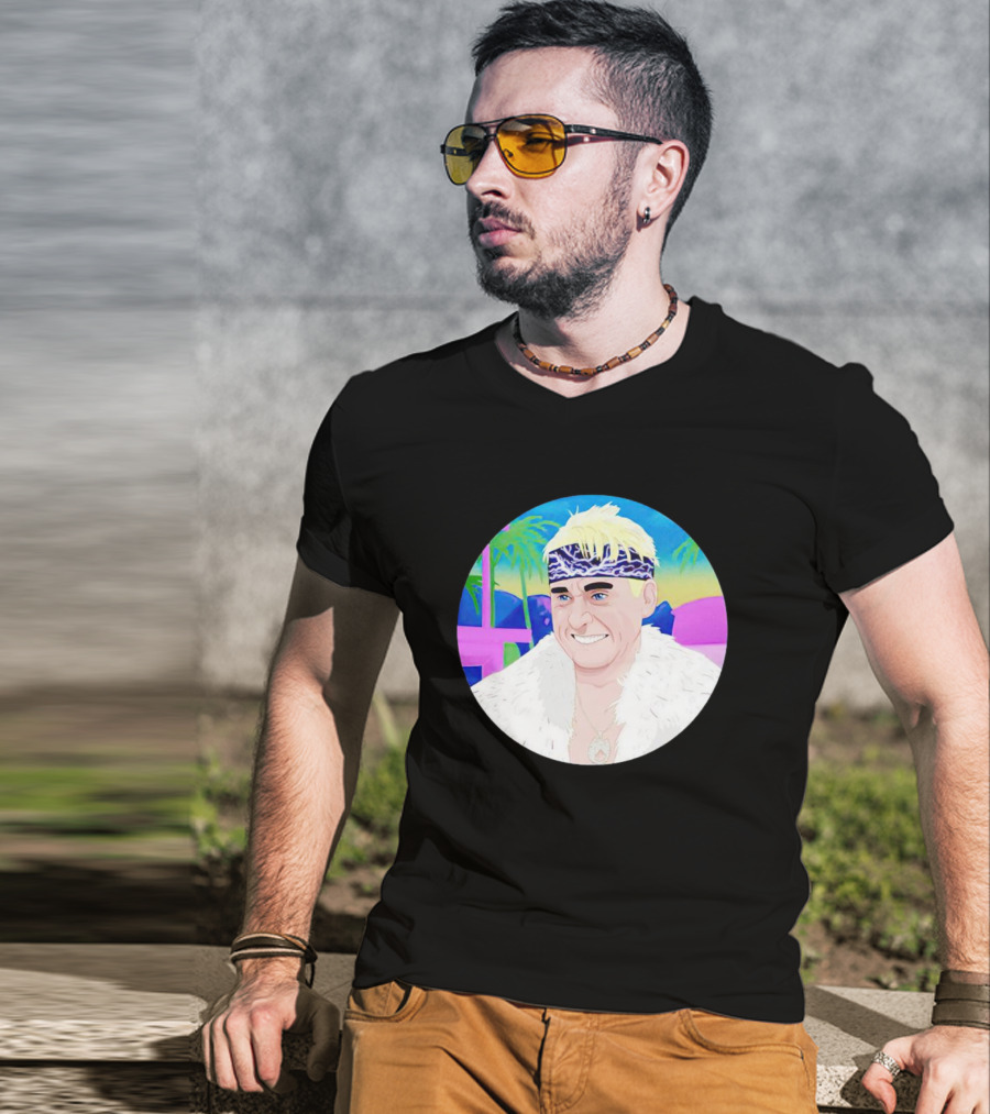 Ken The Patriarchy Is Not Horses Retro Pop Art Style With Blonde Hair And Headband T-Shirt