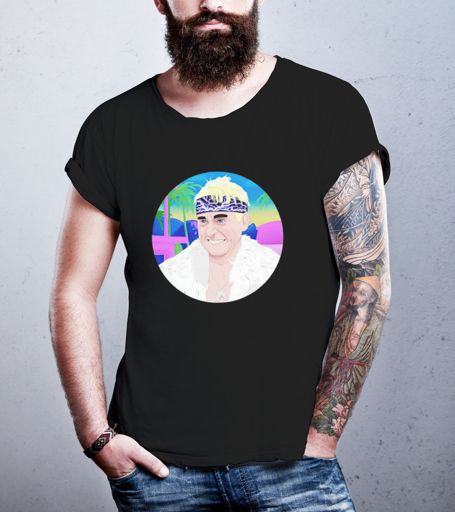 Ken The Patriarchy Is Not Horses Retro Pop Art Style With Blonde Hair And Headband T-Shirt