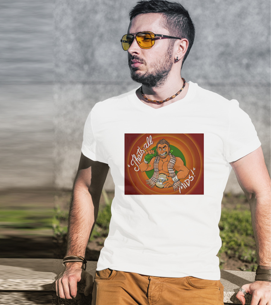 That's All Mids Wrestler Veggie Bowl Champion T-Shirt