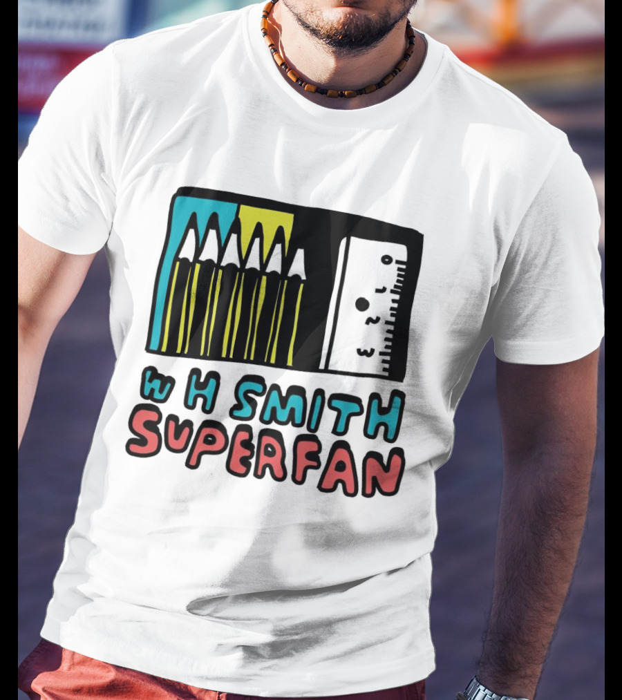 W H Smith Super Fan Pencil And Ruler T-Shirt