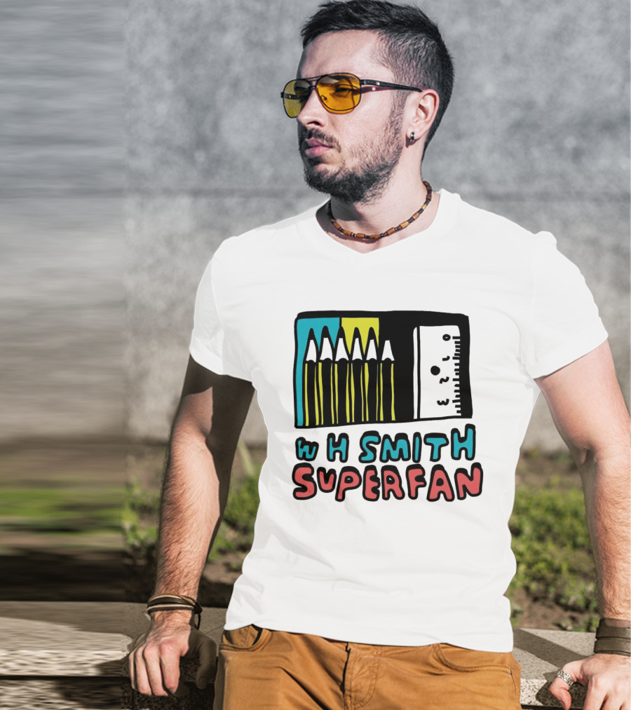 W H Smith Super Fan Pencil And Ruler T-Shirt
