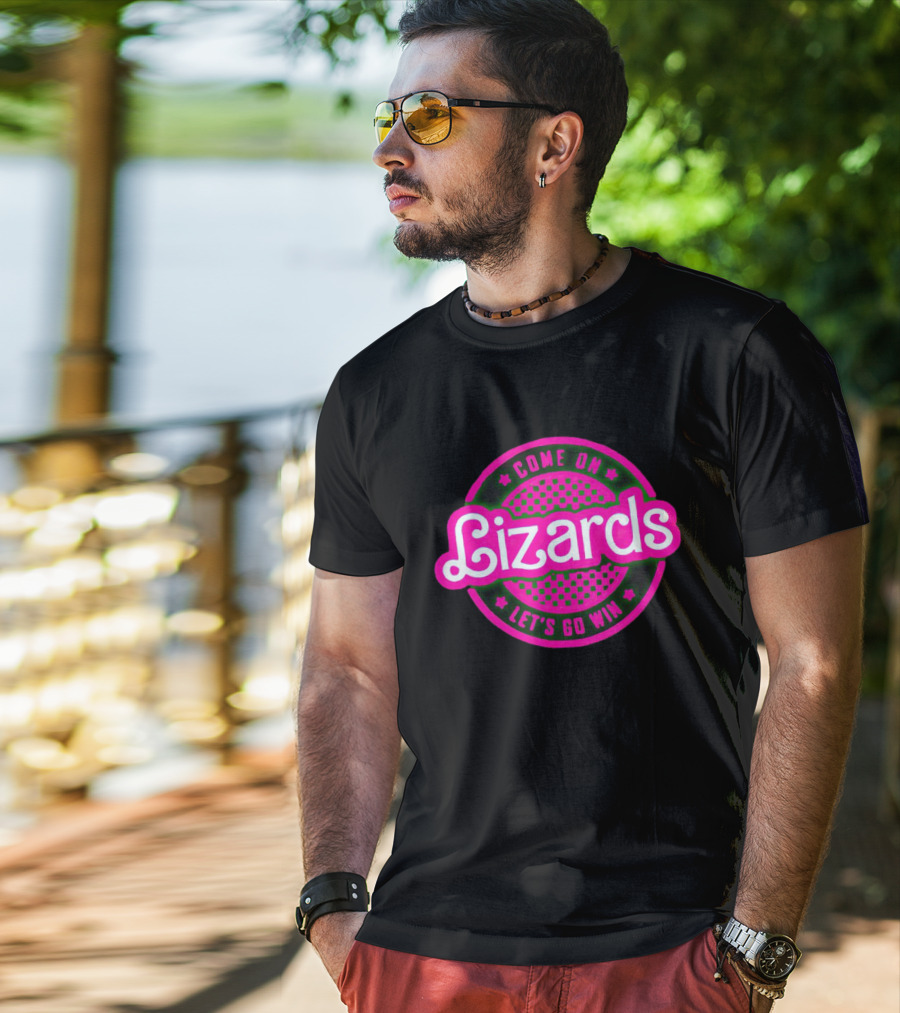Come On Lizards Let's Go Win Retro Pop Aesthetic T-Shirt