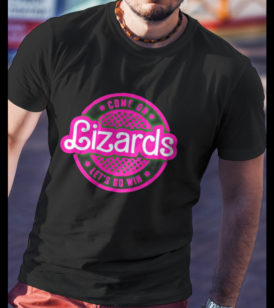 Come On Lizards Let's Go Win Retro Pop Aesthetic T-Shirt