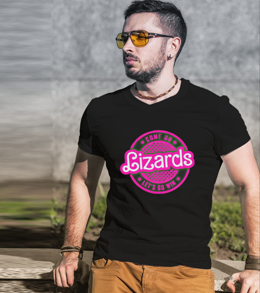 Come On Lizards Let's Go Win Retro Pop Aesthetic T-Shirt