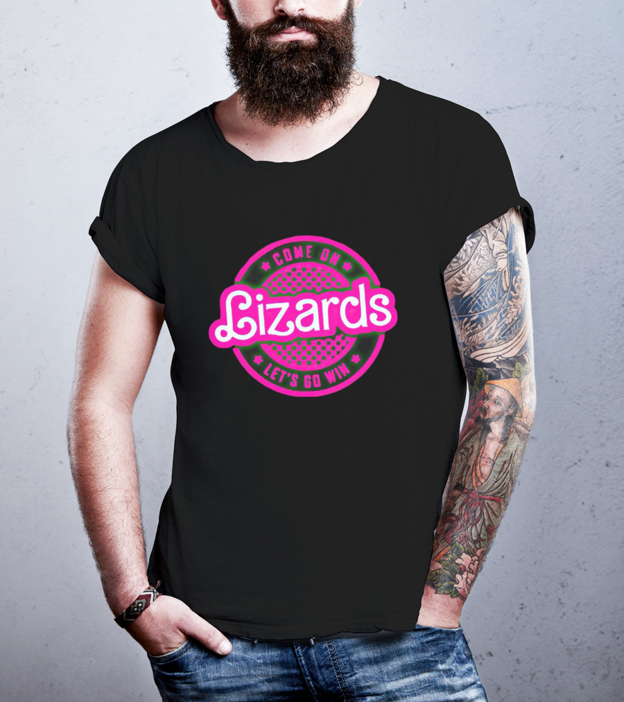 Come On Lizards Let's Go Win Retro Pop Aesthetic T-Shirt