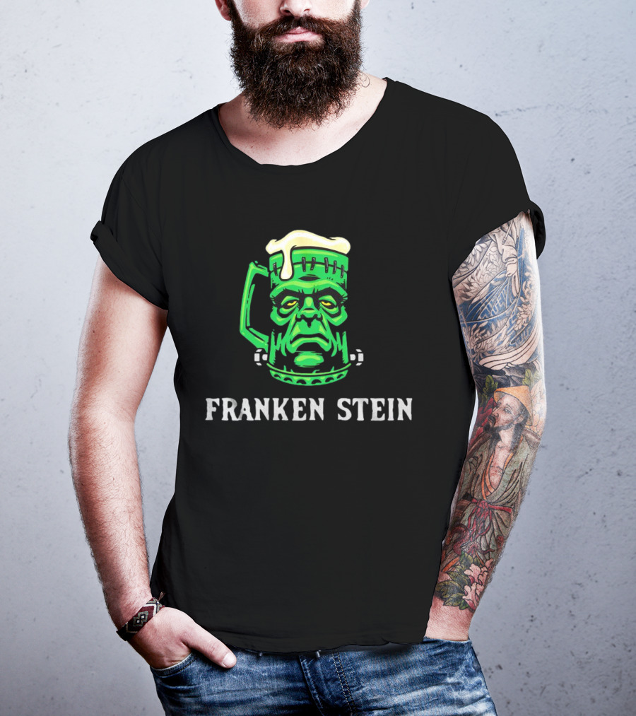 Franken Stein Beer Mug Monsters Halloween T-Shirt