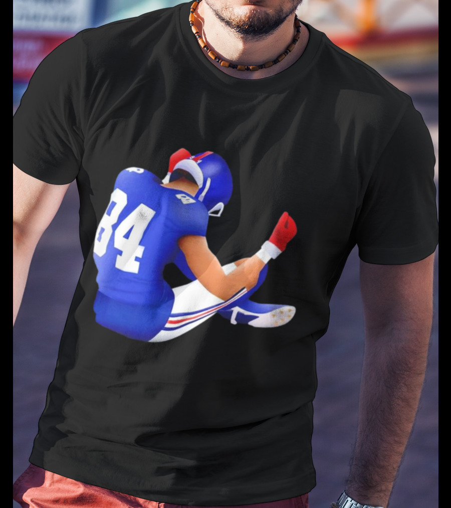 Jomboymedia Route Runner 84 Football Player Sitting T-Shirt