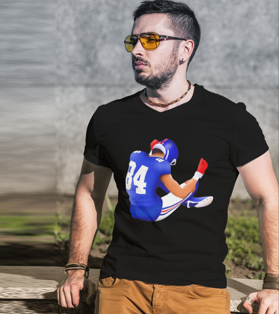 Jomboymedia Route Runner 84 Football Player Sitting T-Shirt