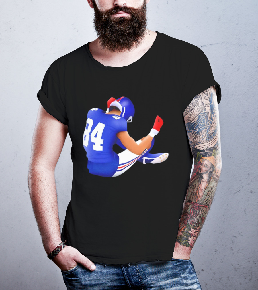 Jomboymedia Route Runner 84 Football Player Sitting T-Shirt