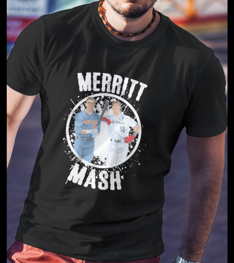 Merritt Mash Tennessee Cincinnati Baseball Duo T-Shirt