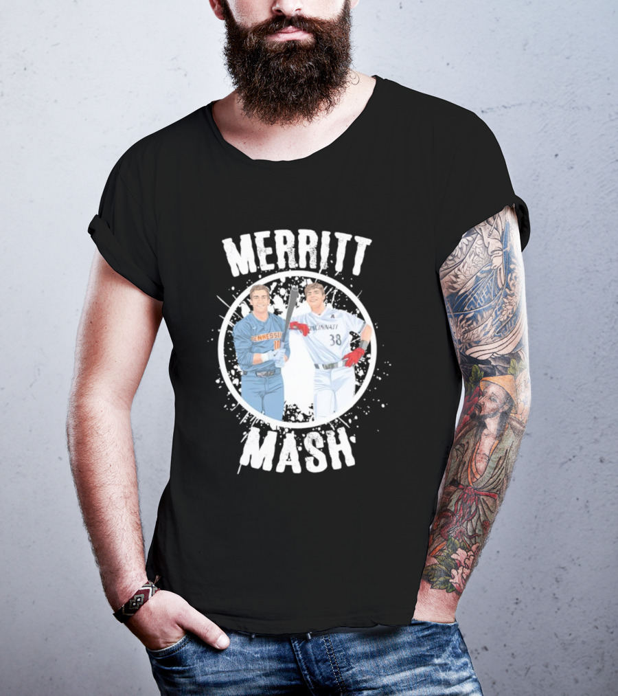 Merritt Mash Tennessee Cincinnati Baseball Duo T-Shirt
