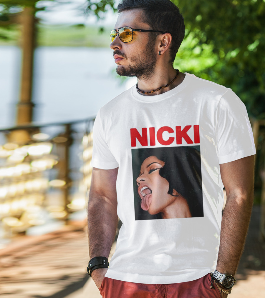 Nicki Sticking Out Tongue Image T-Shirt