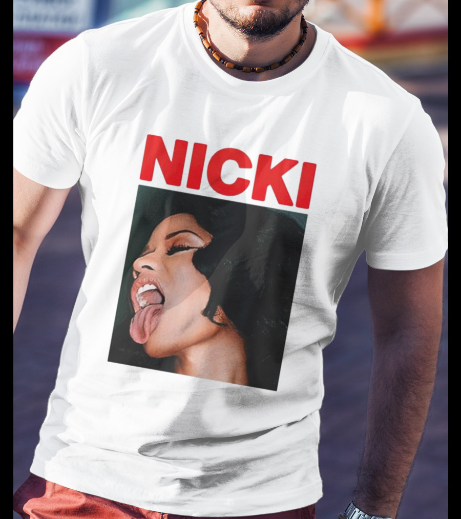 Nicki Sticking Out Tongue Image T-Shirt