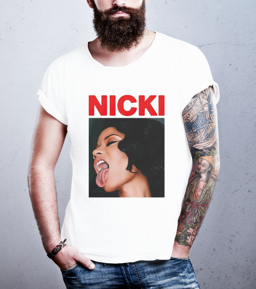 Nicki Sticking Out Tongue Image T-Shirt