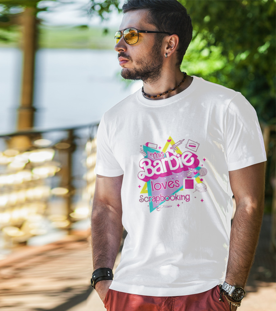 This Barbie Loves Scrapbooking Colorful Craft-Inspired T-Shirt
