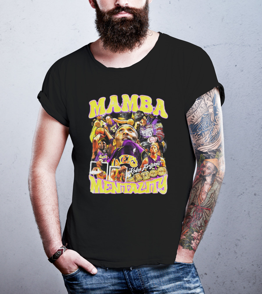 Mamba Mentality Lakers Kobe Bryant Rings Basketball Legend T-Shirt