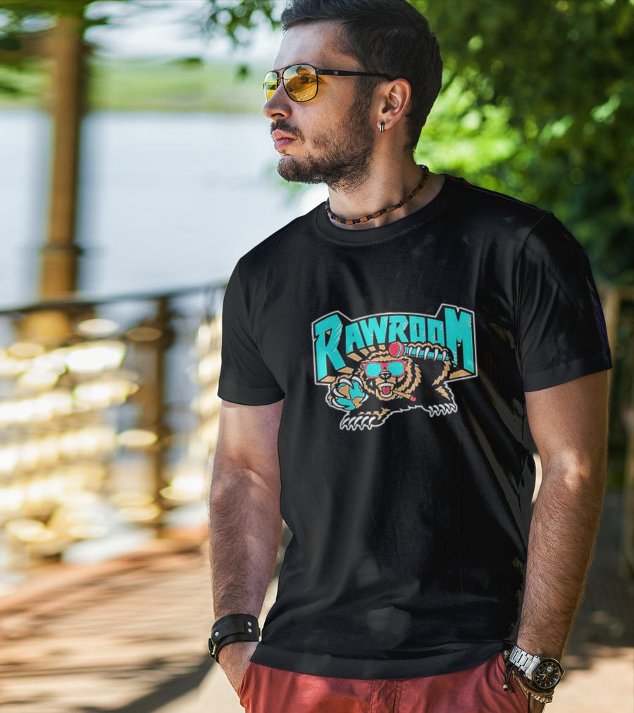 Raw Room Bear Claw Sunglasses And Baseball Cap T-Shirt