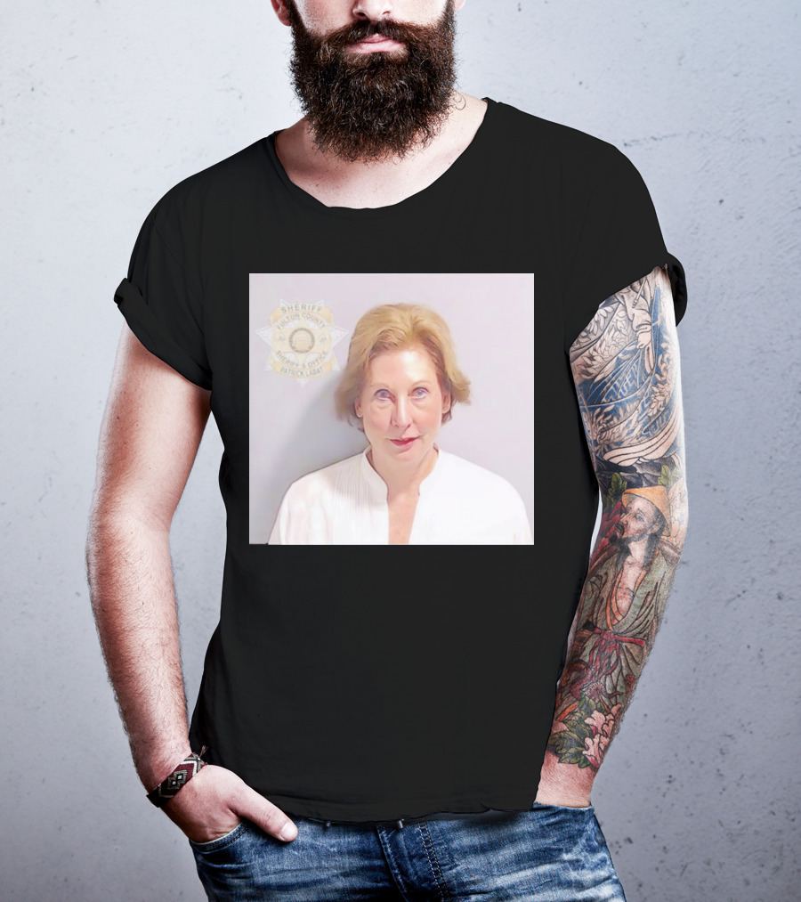 Sidney Powell Mugshot Fulton County Sheriff Badge T-Shirt