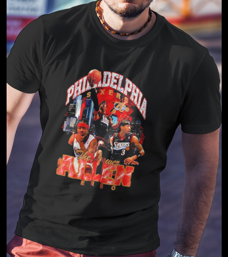 Philadelphia 76ers Allen Iverson The Answer Basketball Legend T-Shirt