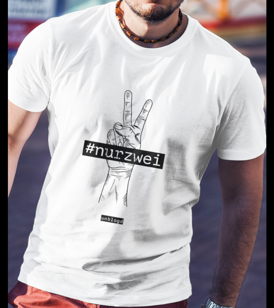 Peripetie Nurzwei #nurzwei Peace Hand Gesture Unblogd T-Shirt