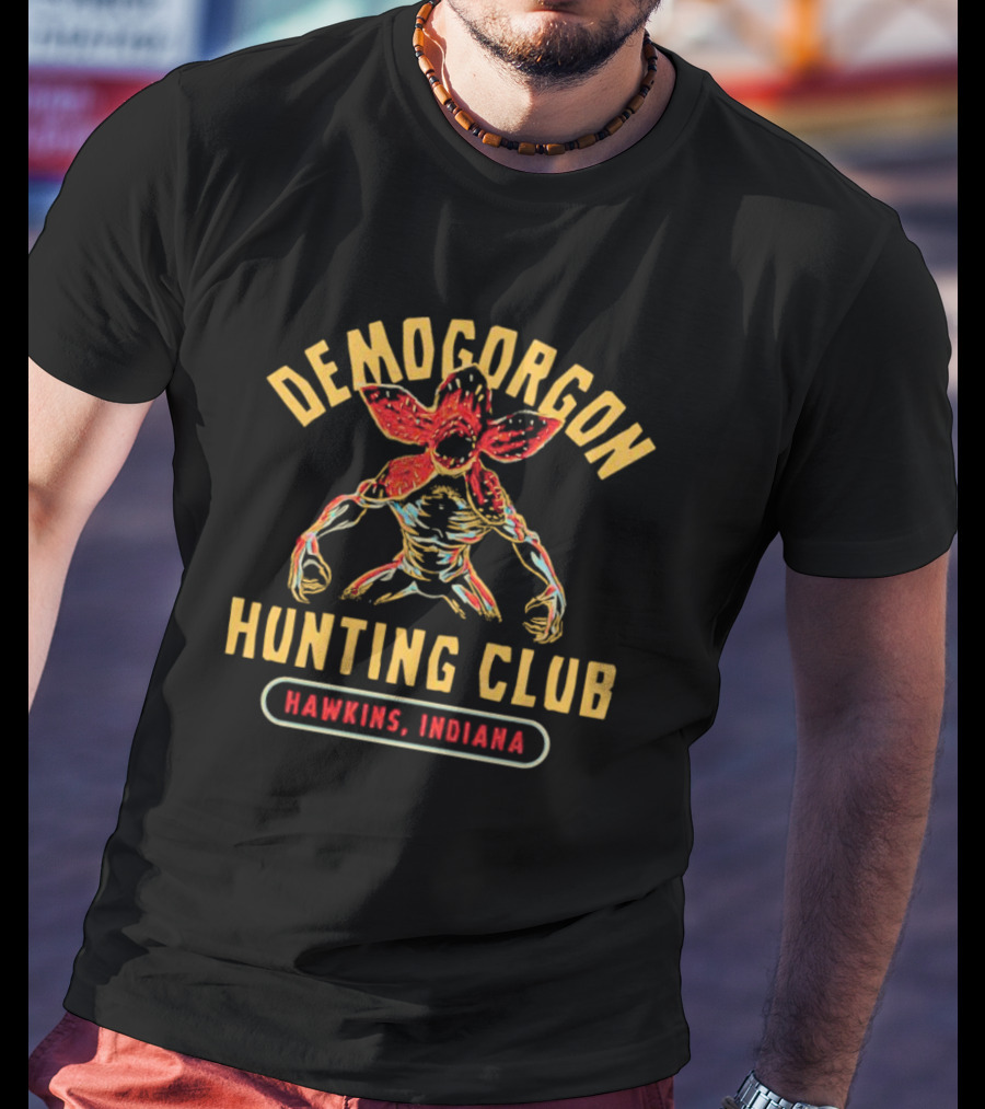 Demogorgon Hunting Club Hawkins Indiana T-Shirt