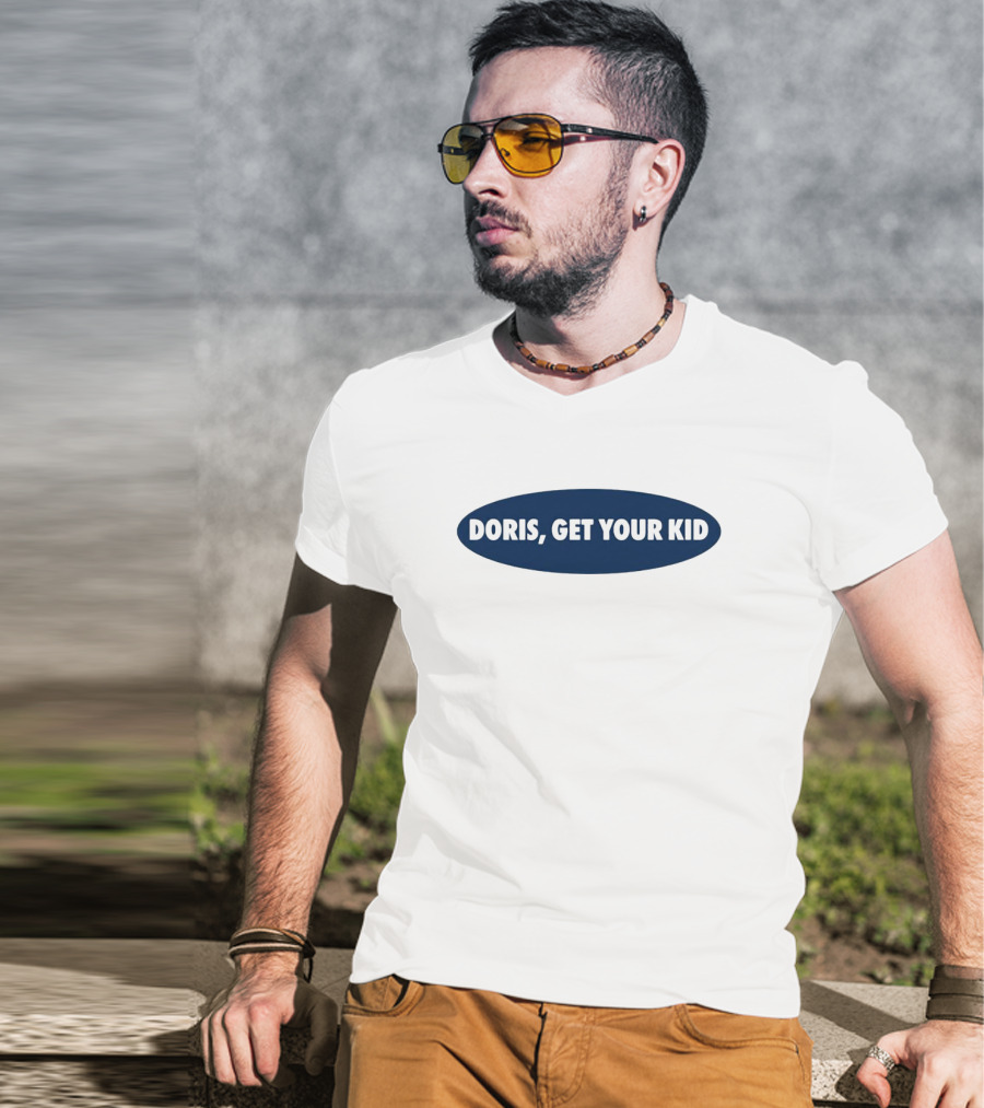 Doris Get Your Kid Retro Oval T-Shirt