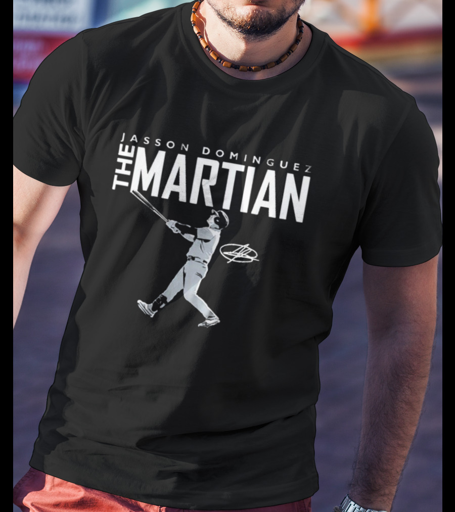 Jasson Dominguez The Martian Baseball Signature T-Shirt