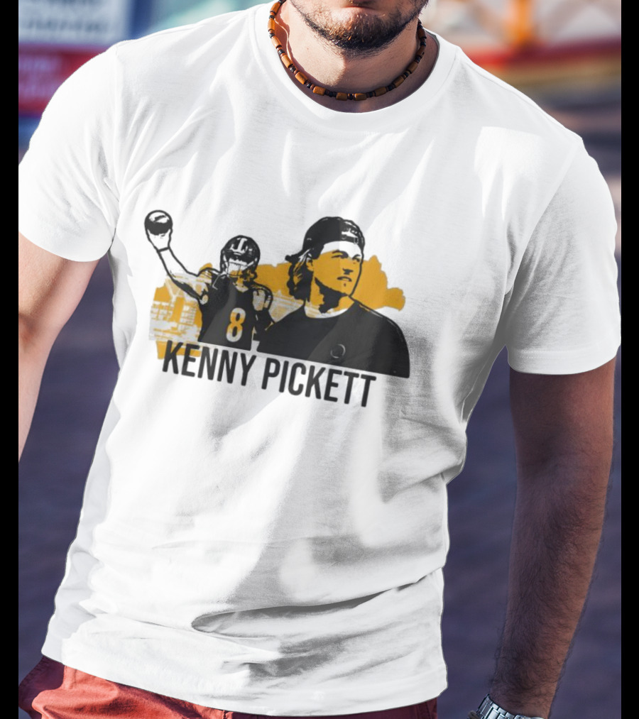 Kenny Pickett Pittsburgh Headliner Series Black And Gold Football Eleven T-Shirt