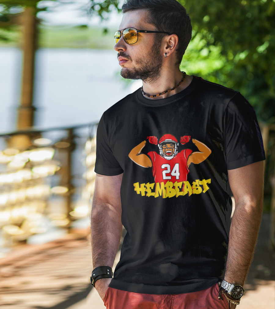 Maryland Roman Hemby Hembeast 24 Football Player T-Shirt