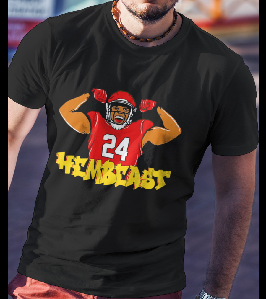 Maryland Roman Hemby Hembeast 24 Football Player T-Shirt