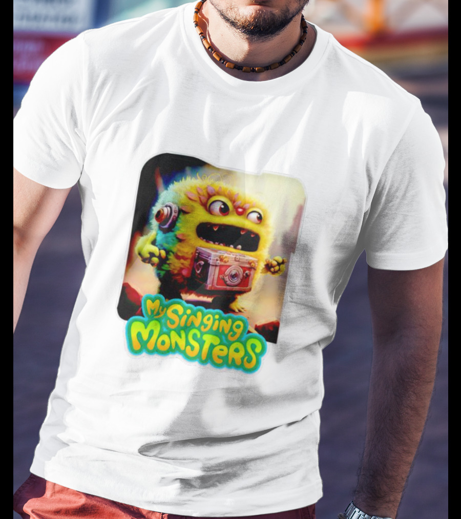 My Singing Monsters Colorful Furry Creature With Camera T-Shirt
