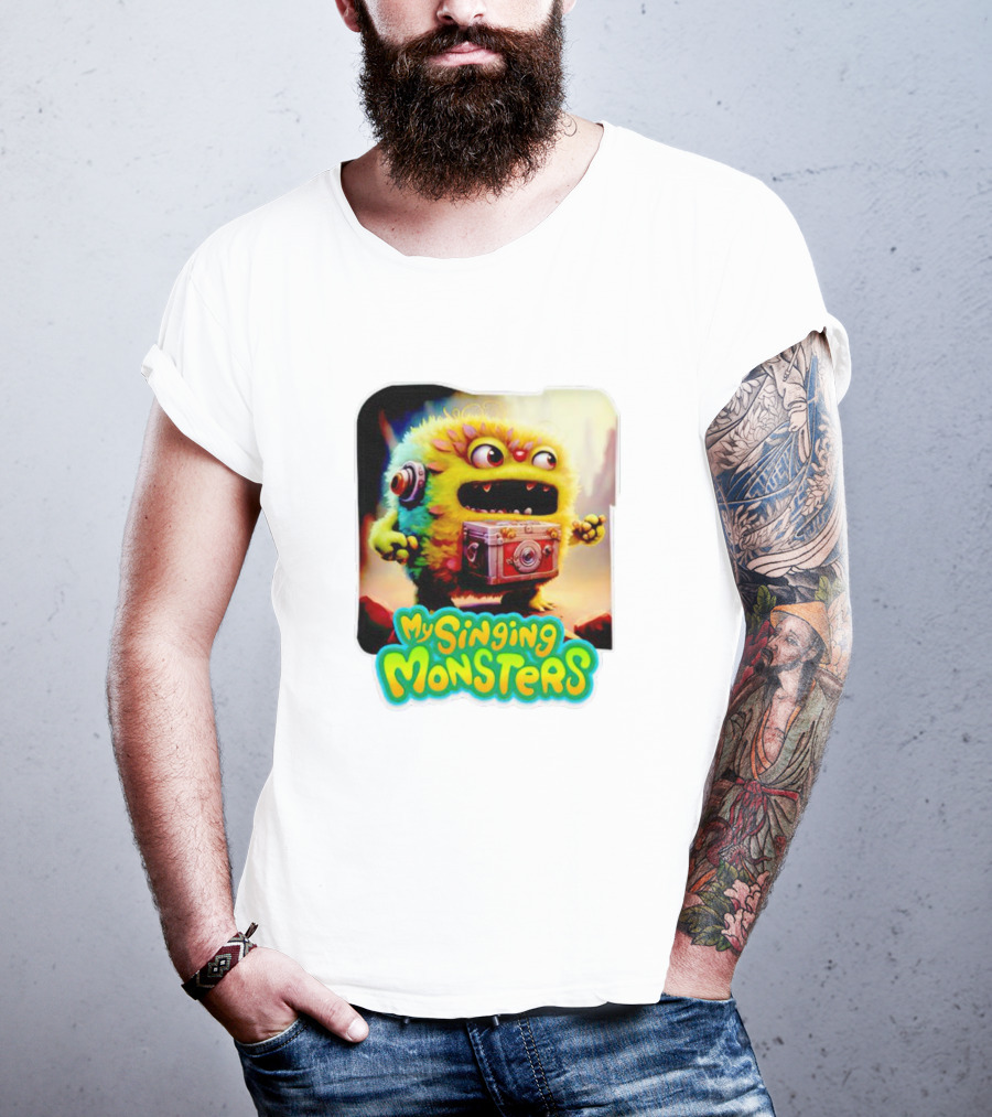 My Singing Monsters Colorful Furry Creature With Camera T-Shirt
