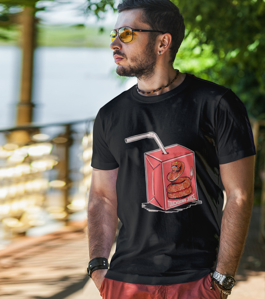Touchdown Juice Snake Box With Red Juice Carton And Straw T-Shirt