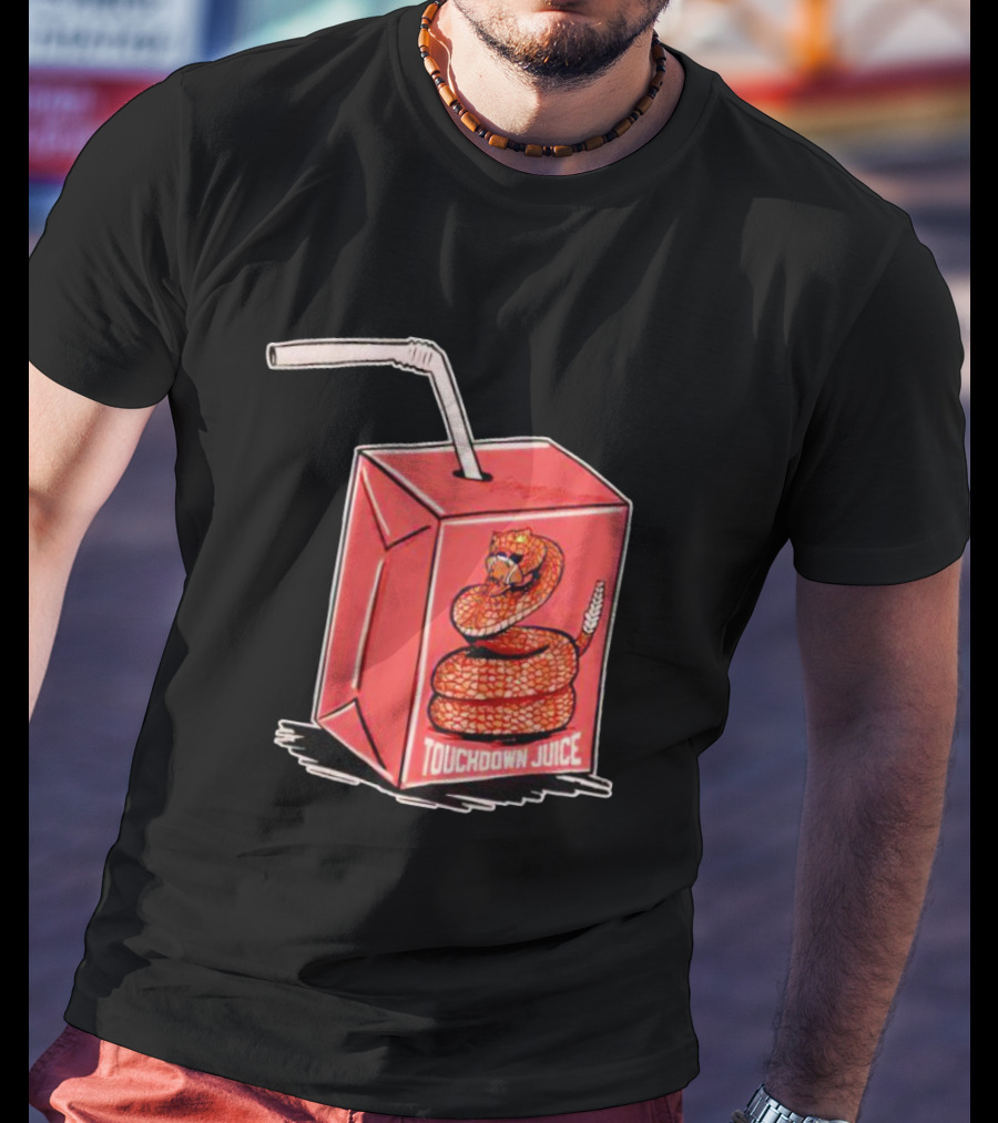 Touchdown Juice Snake Box With Red Juice Carton And Straw T-Shirt