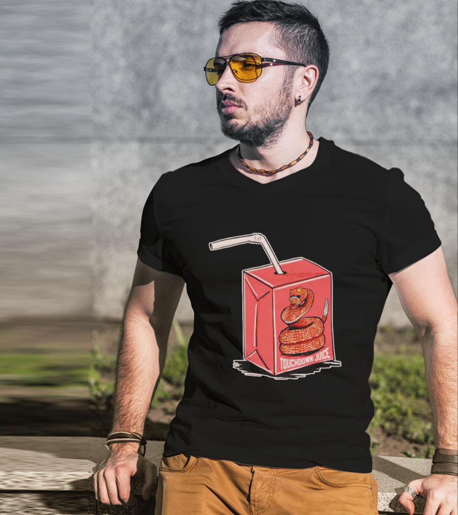 Touchdown Juice Snake Box With Red Juice Carton And Straw T-Shirt