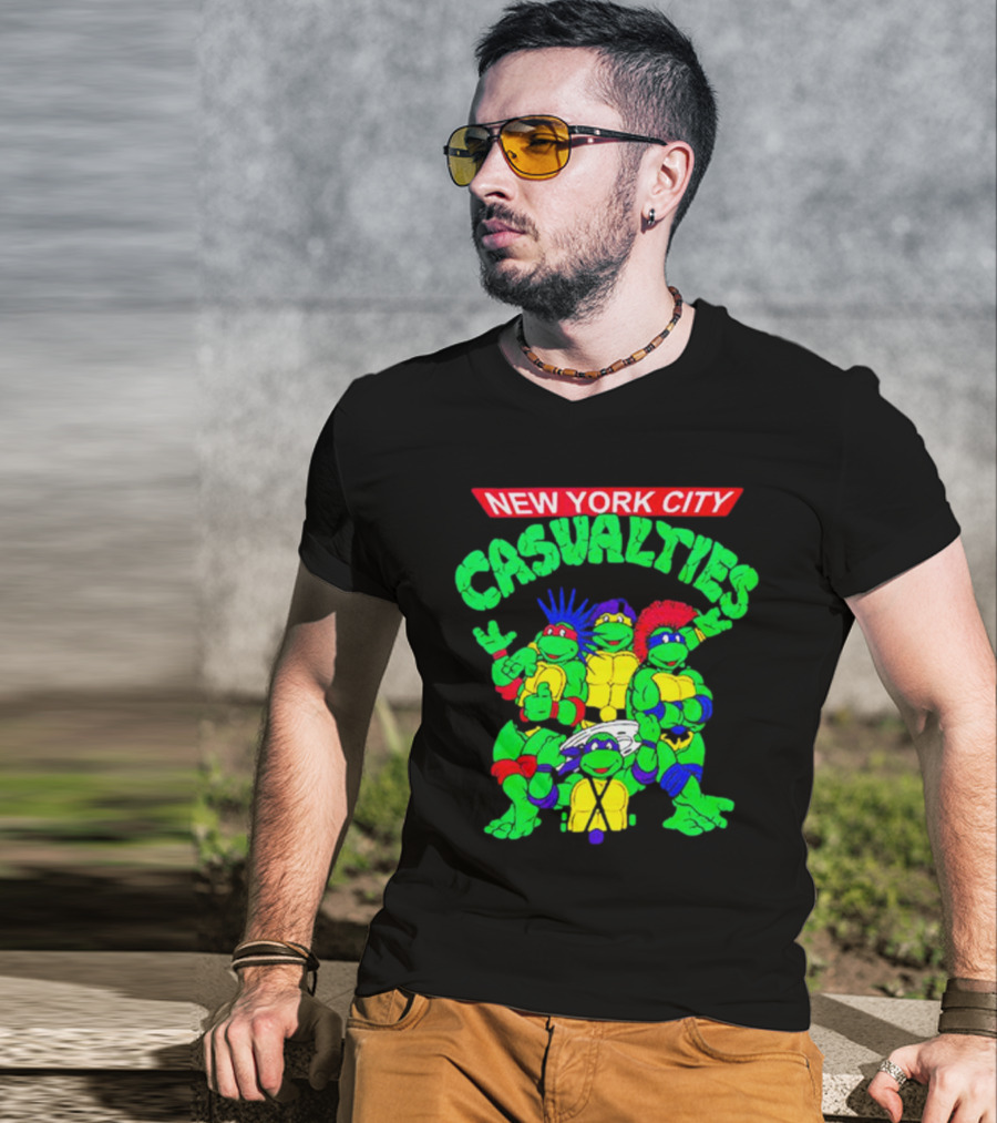 New York City The Casualties Ninja Turtles Crossover T-Shirt