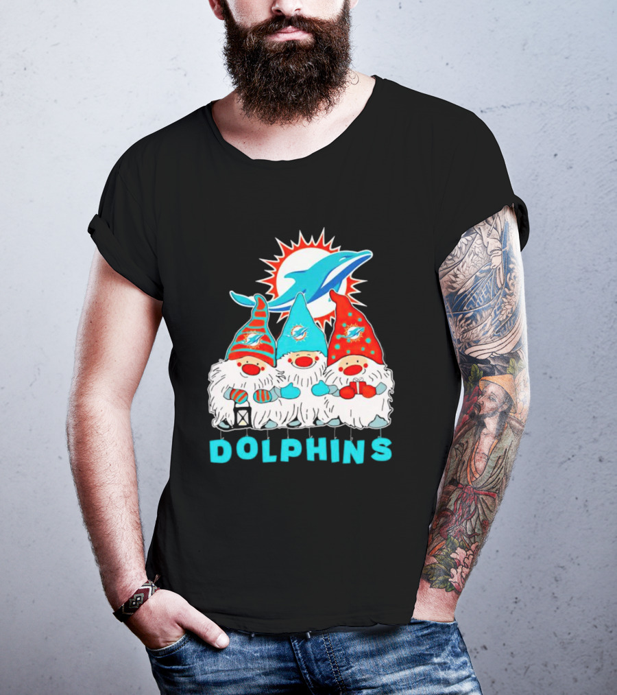 Miami Dolphins Gnomes Football Team Fan T-Shirt