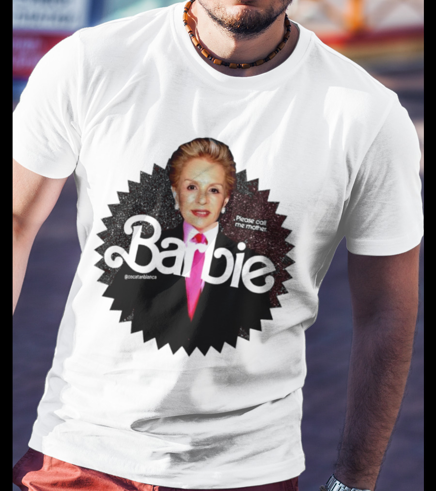 Please Call Me Mother Barbie Black Starburst T-Shirt