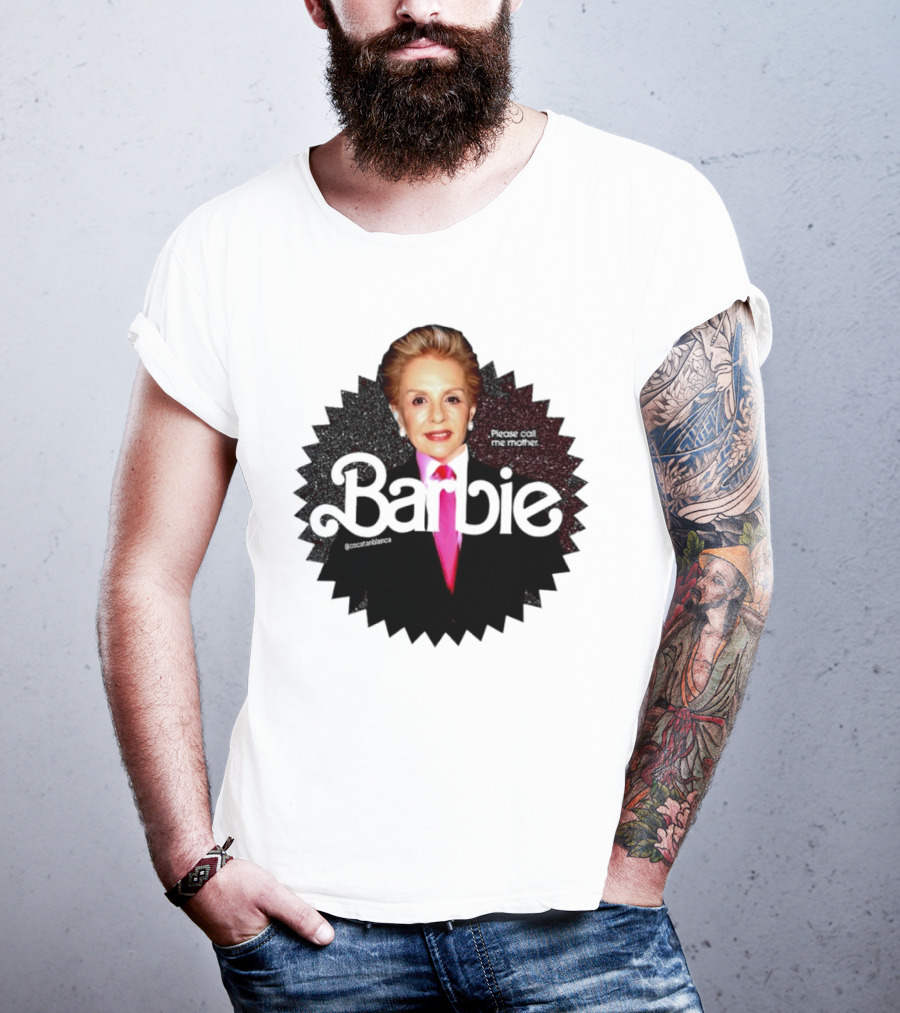 Please Call Me Mother Barbie Black Starburst T-Shirt