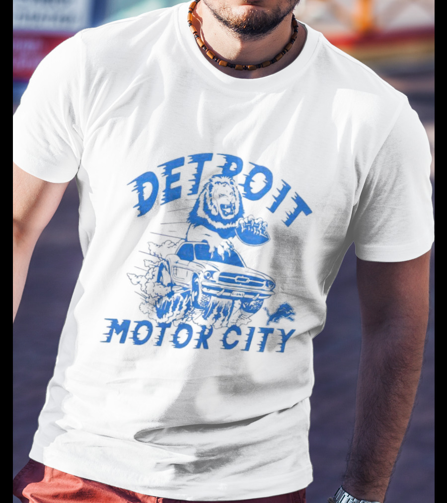 Detroit Lions Motor City Car T-Shirt