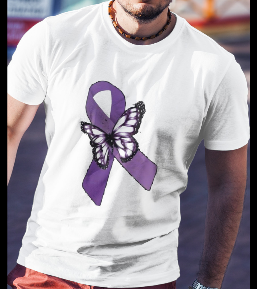 International Overdose Awareness Day Purple Butterfly T-Shirt