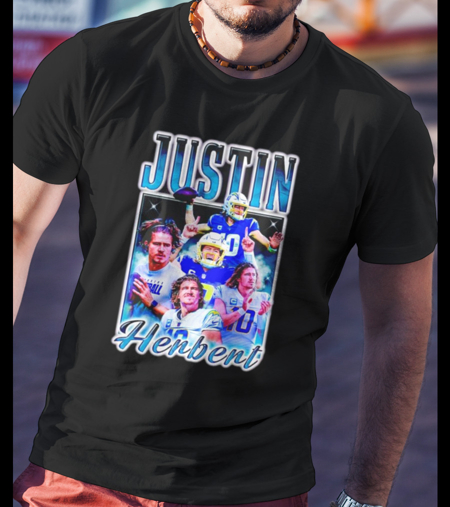 Justin Herbert Vintage Style 90S Sports 10 Helmet Football T-Shirt