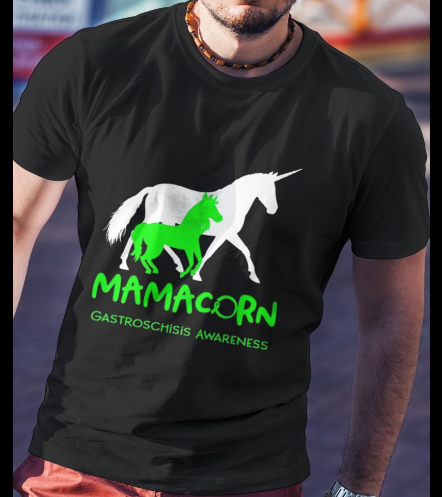 Mamacorn Gastroschisis Awareness Unicorn Mother And Foal T-Shirt