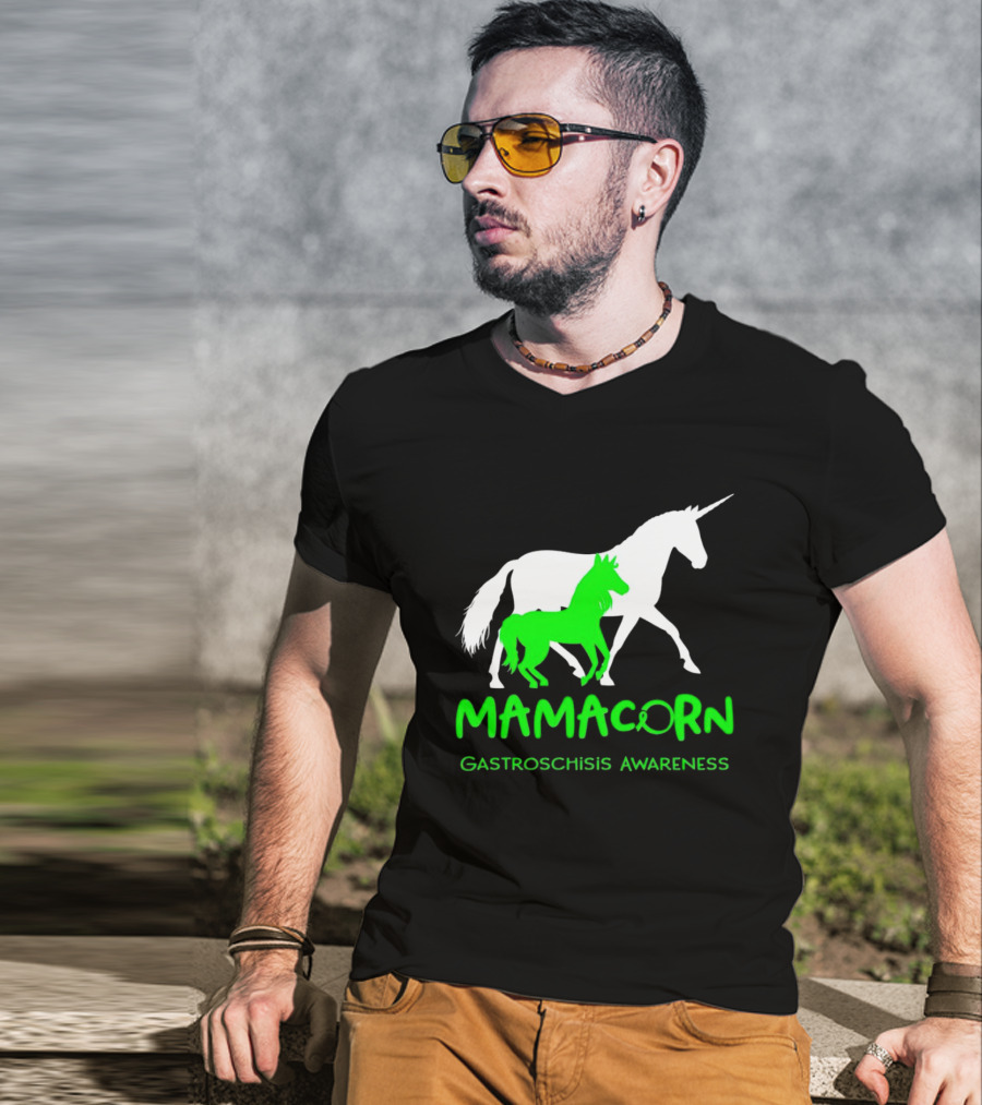 Mamacorn Gastroschisis Awareness Unicorn Mother And Foal T-Shirt