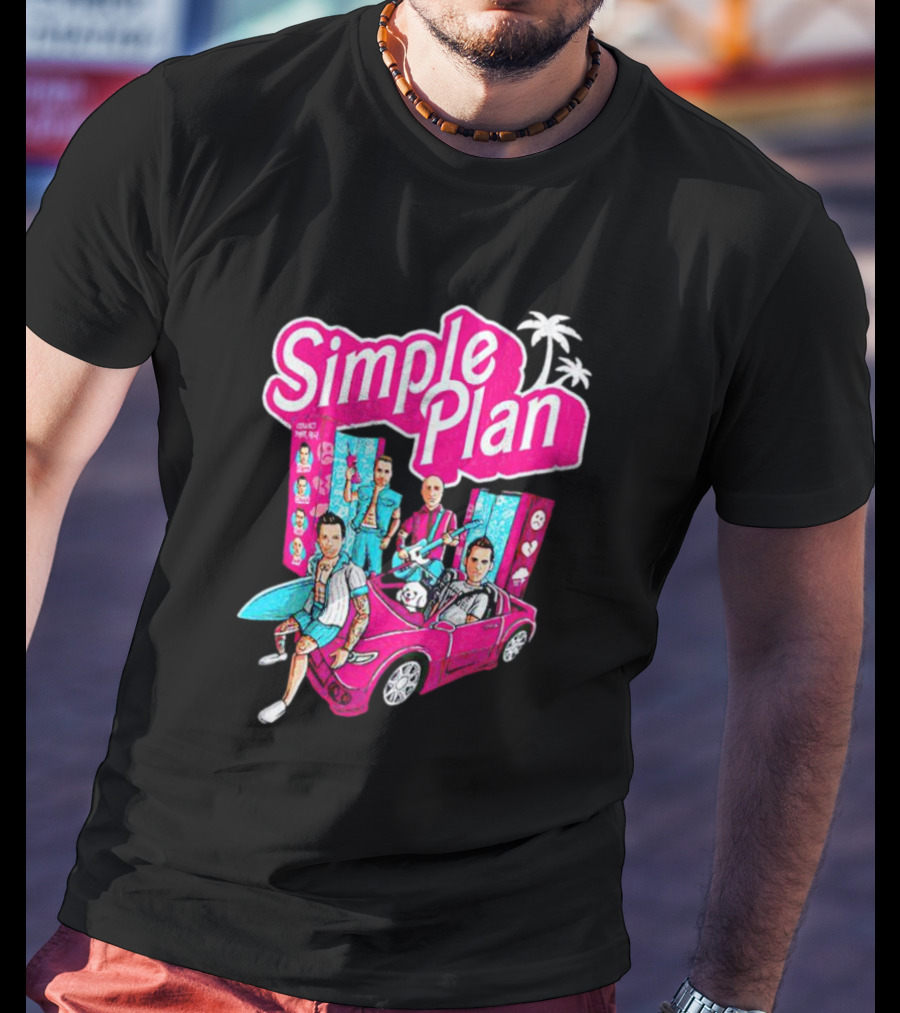 Simple Plan Barbie Dolls And Car Ocean Drive T-Shirt