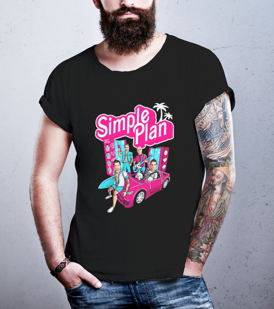 Simple Plan Barbie Dolls And Car Ocean Drive T-Shirt