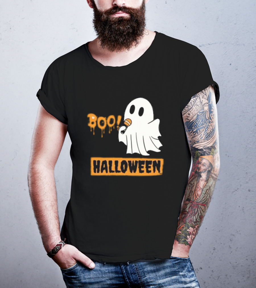 Happy Halloween Boo Cute Singing Ghost Halloween T-Shirt