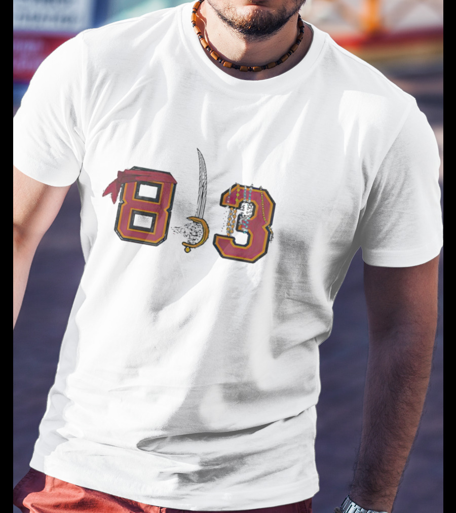 Tampa Bay Buccaneers 813 Pirate Sword And Skull Beads T-Shirt
