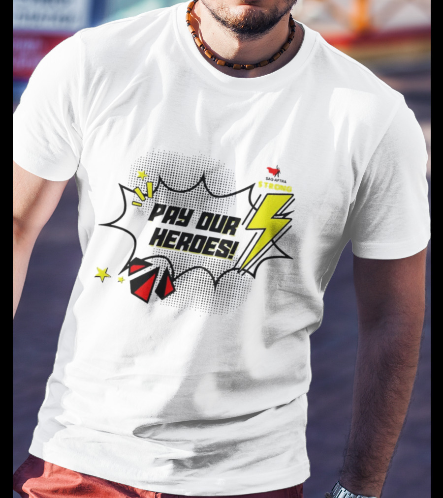 Pay Our Heroes Florida Strong Lightning Bolt Comic T-Shirt