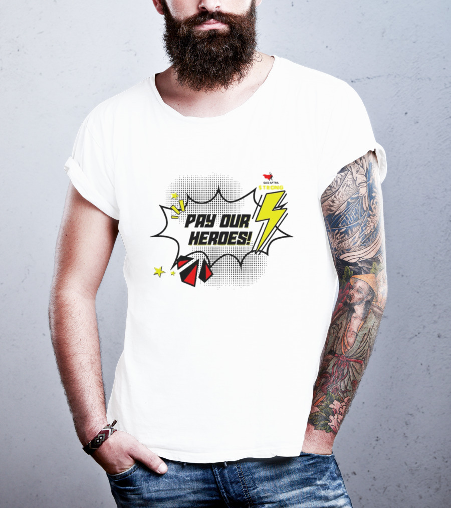 Pay Our Heroes Florida Strong Lightning Bolt Comic T-Shirt